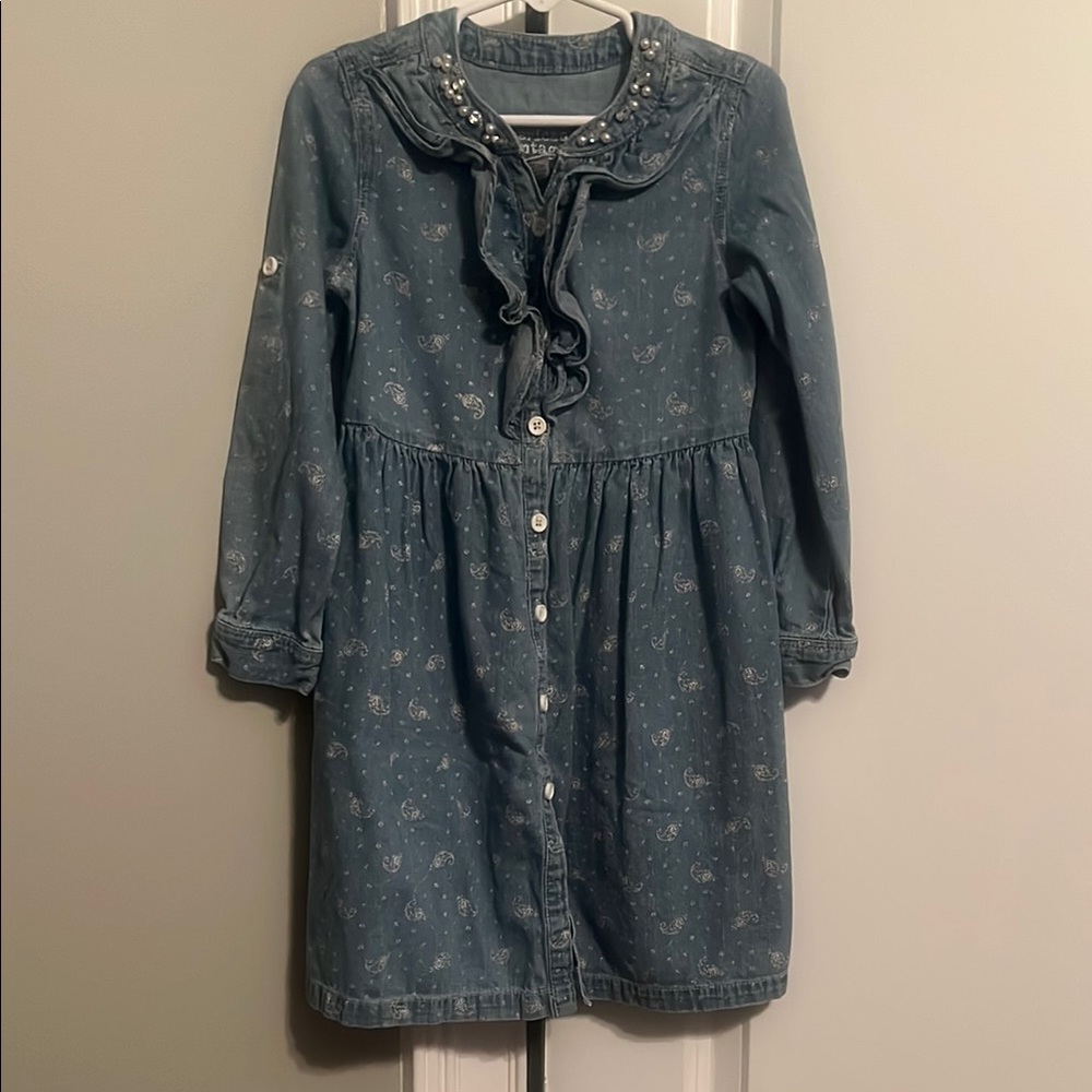 American Vintage Blue Sailor Collar Cuffed Sleeve Dress